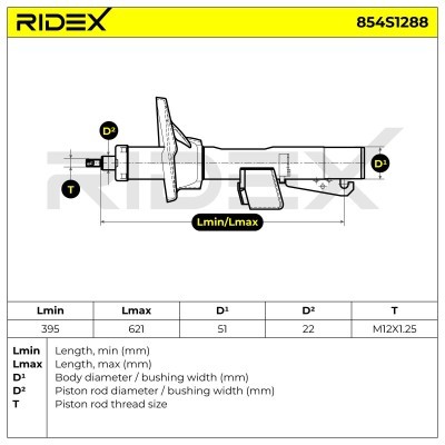 Stoßdämpfer RIDEX 854S1288 854S1288 - foto 8