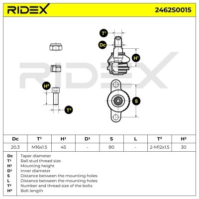 Traggelenk RIDEX 2462S0015 2462S0015 - foto 7