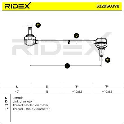 Stabilisator Stange RIDEX 3229S0378 3229S0378 - foto 6