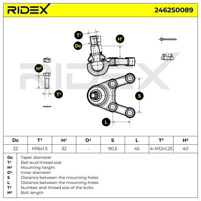Traggelenk RIDEX 2462S0089 2462S0089 - foto 5