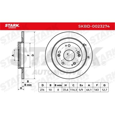 Bremsscheibe Stark SKBD-0023274 SKBD-0023274 - foto 3