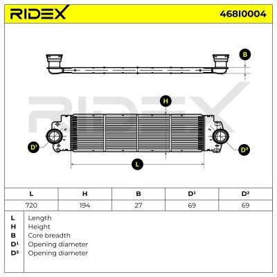 Ladeluftkühler RIDEX 468I0004 468I0004 - foto 5