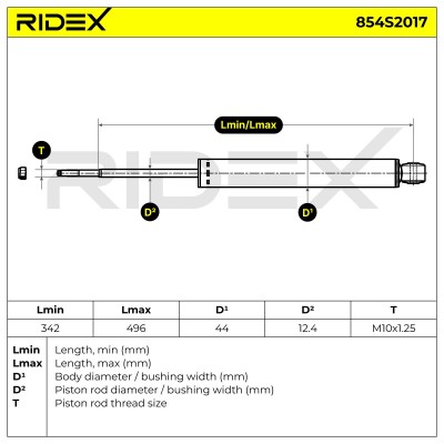 Stoßdämpfer RIDEX 854S2017 854S2017 - foto 6