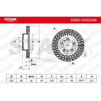 Bremsscheibe Stark SKBD-0023426 SKBD-0023426 - foto 4