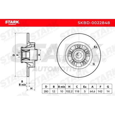 Bremsscheibe Stark SKBD-0022848 SKBD-0022848 - foto 6