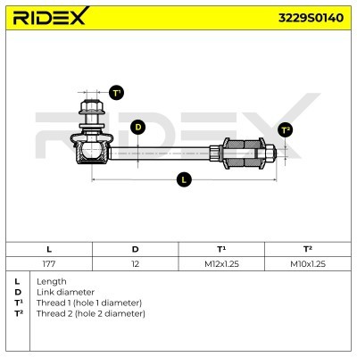 Stabilisator Stange RIDEX 3229S0140 3229S0140 - foto 4