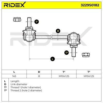 Stabilisator Stange RIDEX 3229S0182 3229S0182 - foto 5