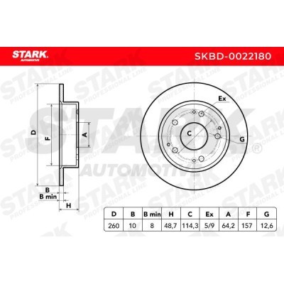 Bremsscheibe Stark SKBD-0022180 SKBD-0022180 - foto 7