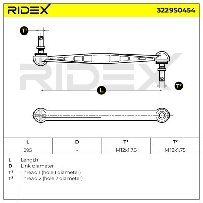 Stabilisator Stange RIDEX 3229S0454 3229S0454 - foto 5