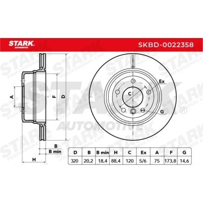 Bremsscheibe Stark SKBD-0022358 SKBD-0022358 - foto 3