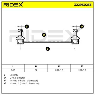 Stabilisator Stange RIDEX 3229S0235 3229S0235 - foto 6