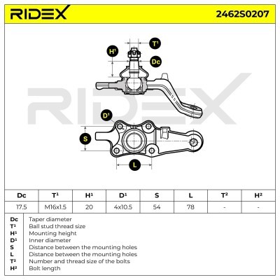 Traggelenk RIDEX 2462S0207 2462S0207 - foto 7