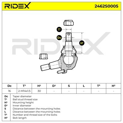 Traggelenk RIDEX 2462S0005 2462S0005 - foto 3