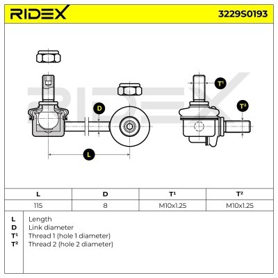Stabilisator Stange RIDEX 3229S0193 3229S0193 - foto 6