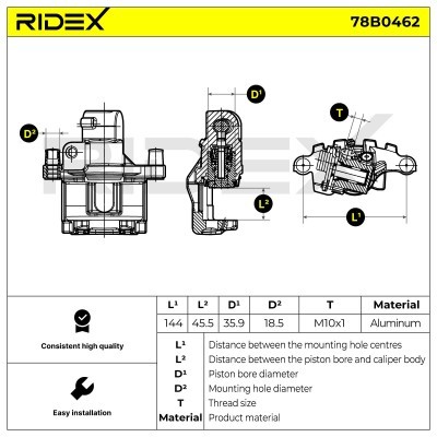 Bremssattel RIDEX 78B0462 78B0462 - foto 5