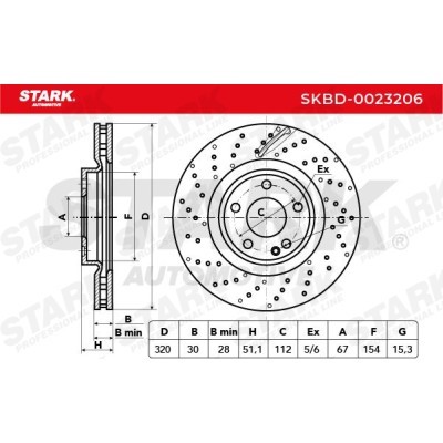 Bremsscheibe Stark SKBD-0023206 SKBD-0023206 - foto 3