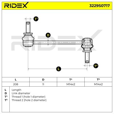 Stabilisator Stange RIDEX 3229S0717 3229S0717 - foto 5