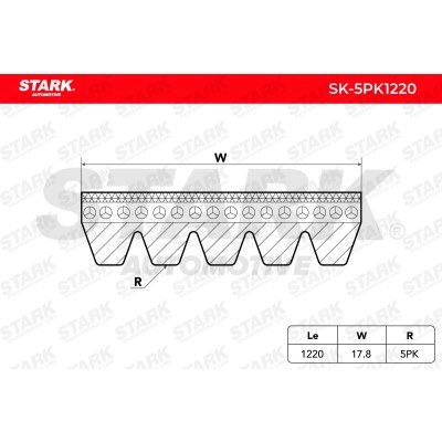 Keilrippenriemen Stark SK-5PK1220 SK-5PK1220 - foto 3
