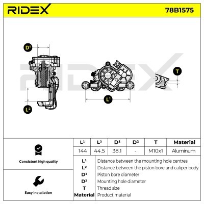 Bremssattel RIDEX 78B1575 78B1575 - foto 5