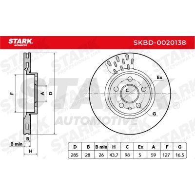 Bremsscheibe Stark SKBD-0020138 SKBD-0020138 - foto 5