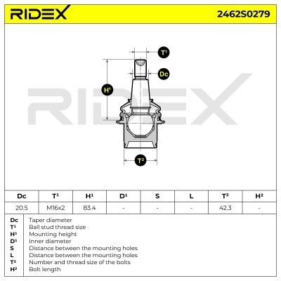 Traggelenk RIDEX 2462S0279 2462S0279 - foto 5