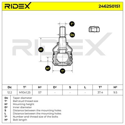 Traggelenk RIDEX 2462S0151 2462S0151 - foto 5