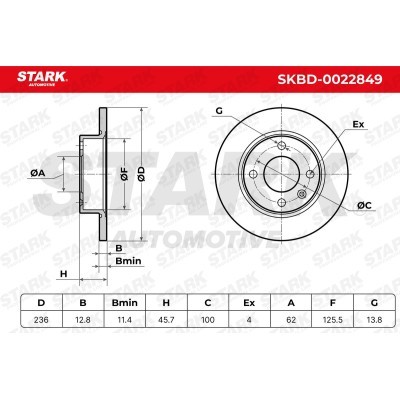 Bremsscheibe Stark SKBD-0022849 SKBD-0022849 - foto 3