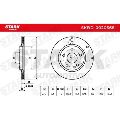 Bremsscheibe Stark SKBD-0020368 SKBD-0020368 - foto 5