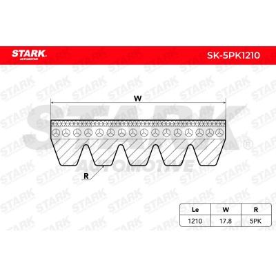 Keilrippenriemen Stark SK-5PK1210 SK-5PK1210 - foto 3