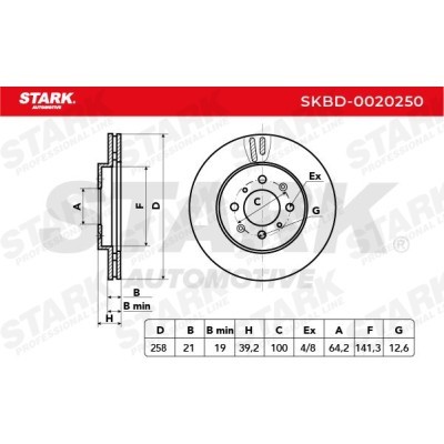 Bremsscheibe Stark SKBD-0020250 SKBD-0020250 - foto 5