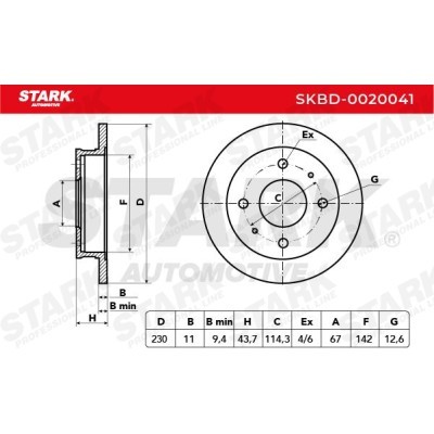 Bremsscheibe Stark SKBD-0020041 SKBD-0020041 - foto 3