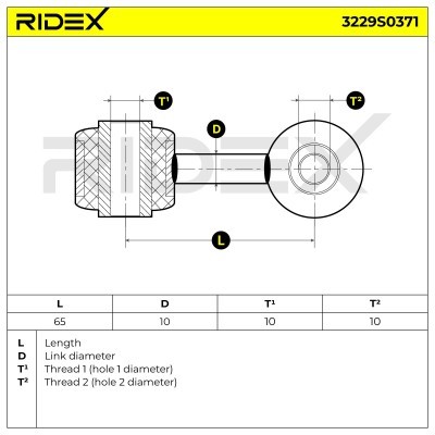 Stabilisator Stange RIDEX 3229S0371 3229S0371 - foto 6
