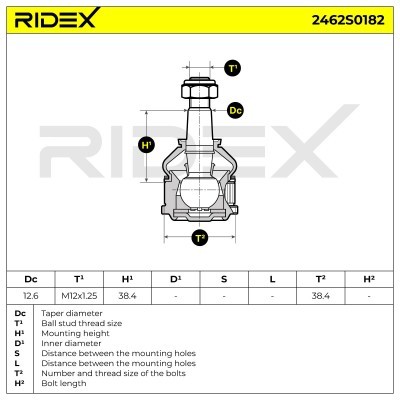 Traggelenk RIDEX 2462S0182 2462S0182 - foto 5