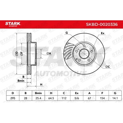 Bremsscheibe Stark SKBD-0020336 SKBD-0020336 - foto 5