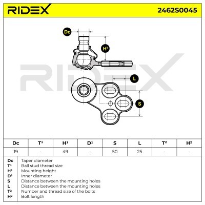 Traggelenk RIDEX 2462S0045 2462S0045 - foto 6