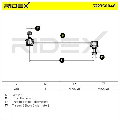 Stabilisator Stange RIDEX 3229S0046 3229S0046 - foto 6