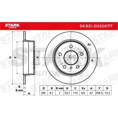 Bremsscheibe Stark SKBD-0020077 SKBD-0020077 - foto 7