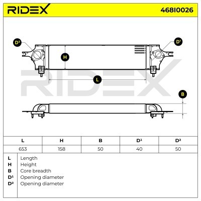 Ladeluftkühler RIDEX 468I0026 468I0026 - foto 4