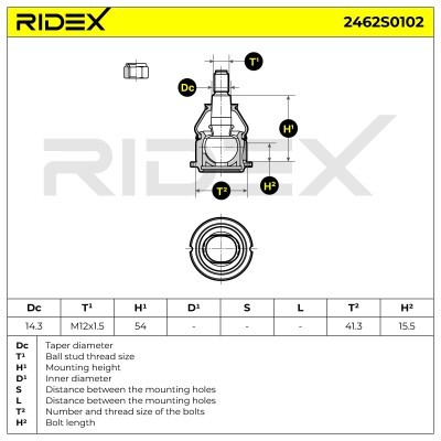 Traggelenk RIDEX 2462S0102 2462S0102 - foto 6