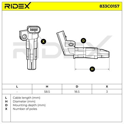 Impulsgeber, Kurbelwelle RIDEX 833C0157 833C0157 - foto 6