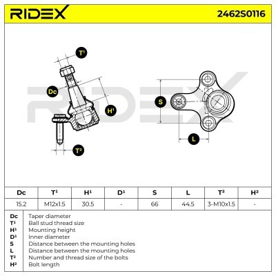 Traggelenk RIDEX 2462S0116 2462S0116 - foto 3