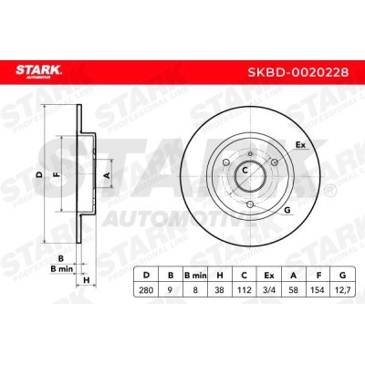 Bremsscheibe Stark SKBD-0020228 SKBD-0020228 - foto 7