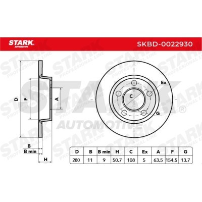 Bremsscheibe Stark SKBD-0022930 SKBD-0022930 - foto 5