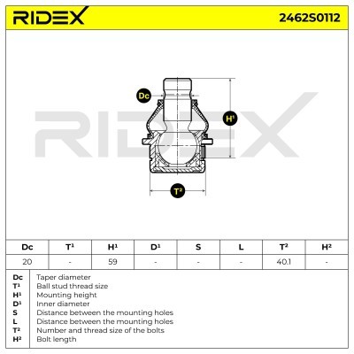 Traggelenk RIDEX 2462S0112 2462S0112 - foto 6