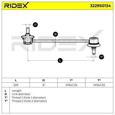 Stabilisator Stange RIDEX 3229S0134 3229S0134 - foto 10