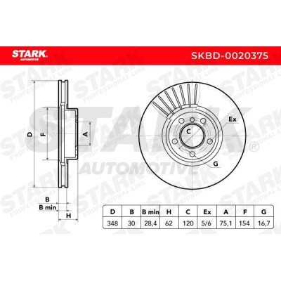 Bremsscheibe Stark SKBD-0020375 SKBD-0020375 - foto 7