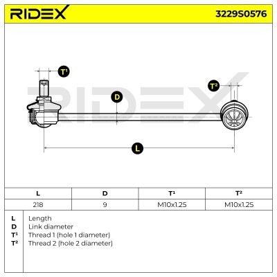 Stabilisator Stange RIDEX 3229S0576 3229S0576 - foto 6