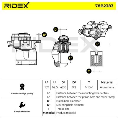 Bremssattel RIDEX 78B2383 78B2383 - foto 6