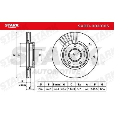 Bremsscheibe Stark SKBD-0020103 SKBD-0020103 - foto 5