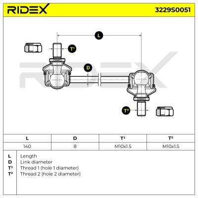 Stabilisator Stange RIDEX 3229S0051 3229S0051 - foto 3